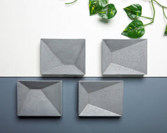 Concrete Inky Crush Trinket Dish Set - Grey-Eliteearth