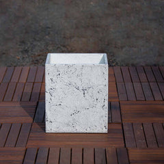 Concrete Abacus Planter - Medium -Concrete Marbre Planters Collection-Eliteearth