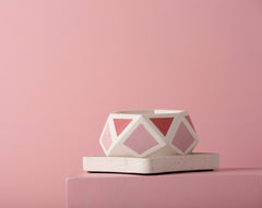 Concrete Hexamont Planter - Pink Invertrix Collection - Eliteearth
