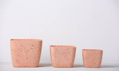 Concrete Quartz Planters Blush Pink - Handpressed Collection-Eliteearth