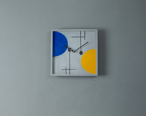 Concrete Square Wall Clock Grey-Avant Garde Collection-Eliteearth