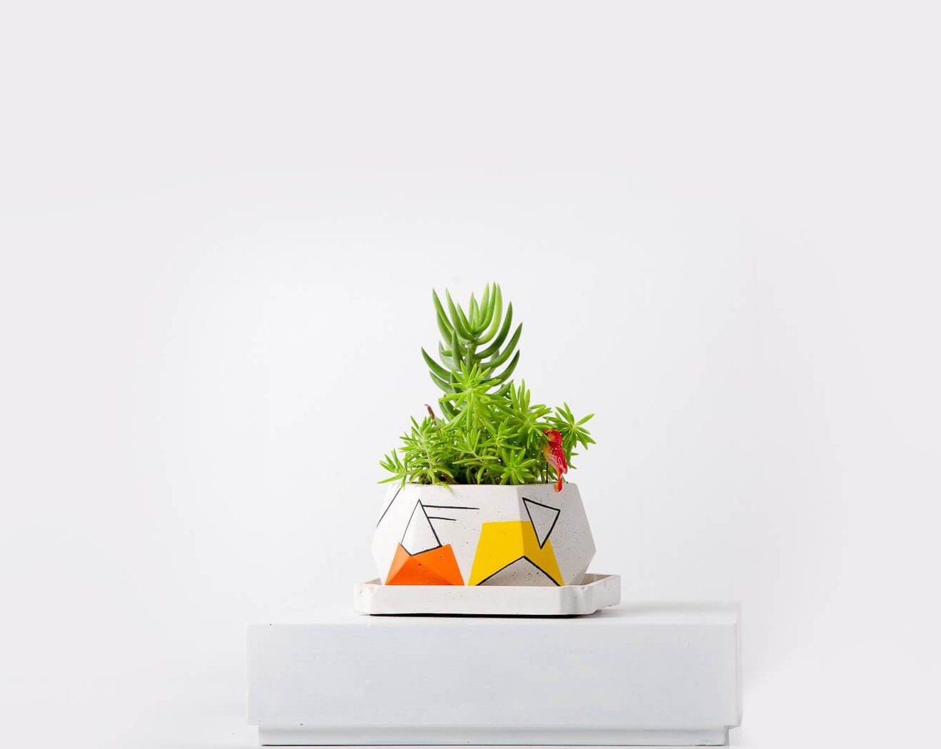 Concrete T Mark Planter-Avant-Garde Collection-Eliteearth