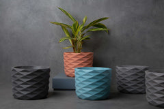  Concrete Tryst Planter - Charcoal-Eliteearth