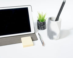 Concrete Desk Decor Penstand - Dual Tone Collection - Eliteearth