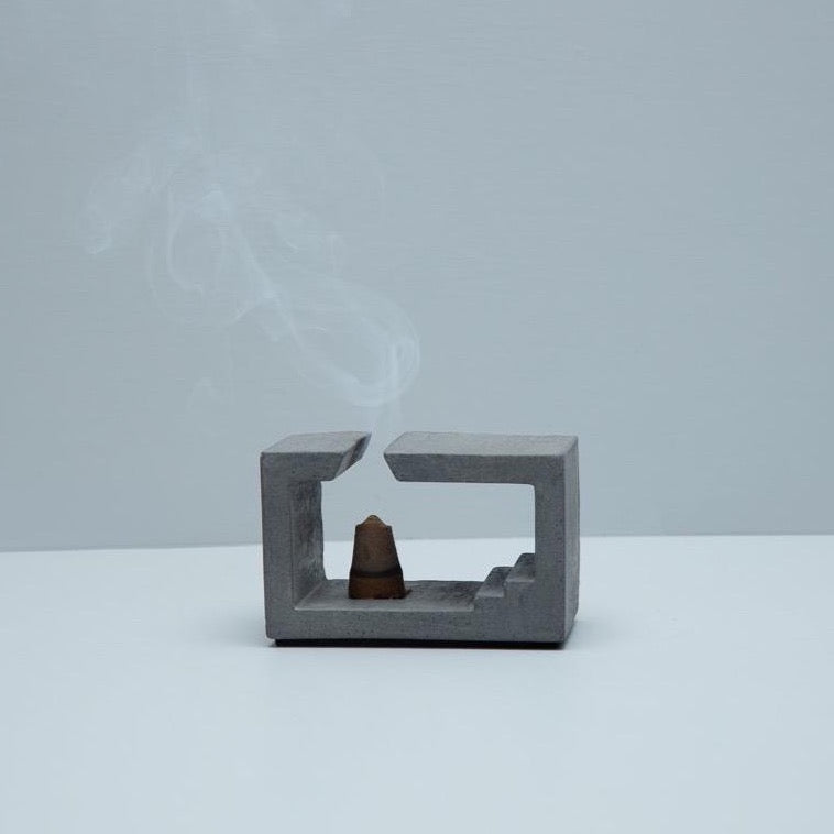 Concrete Incense Holder - Ishti-Charcoal-Eliteearth
