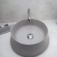 Concrete Curvy  Wash Basin - Grey-Eliteearth